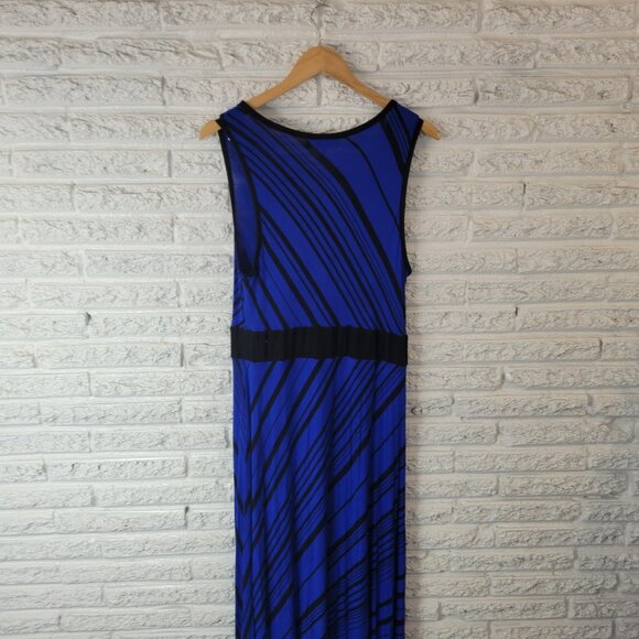 Apt 9 Womens Dress 1X Plus Sheath Sleeveless Blue Black Stripe STR78XE - Picture 7 of 11
